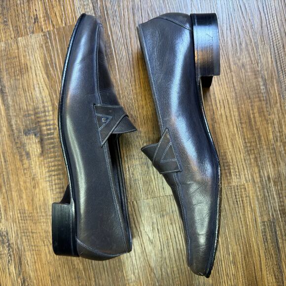 Vintage Continentals Bally Switzerland 9 M Laurence gray leather loafer R626 - Picture 3 of 14